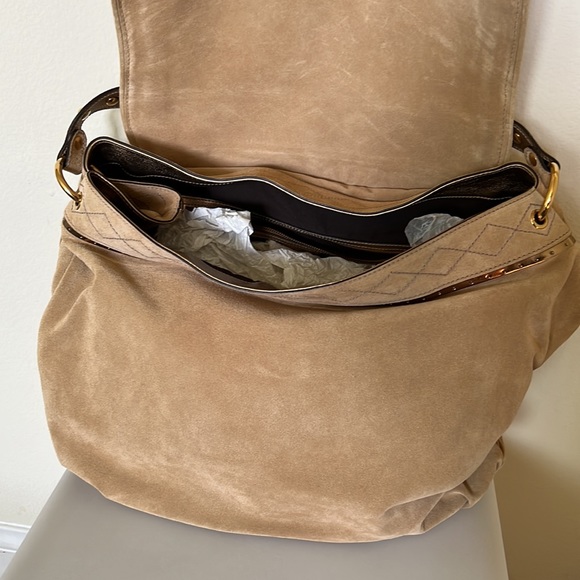 Gucci suede large hobo shoulder bag - Picture 5 of 12